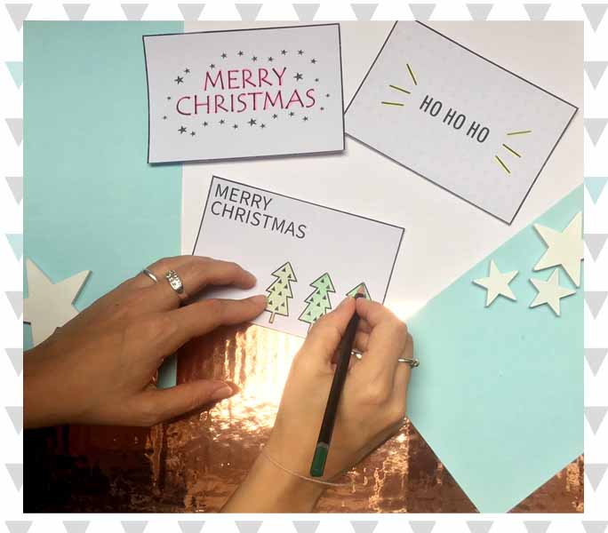 Weihnachtskarten ausdrucken und gestalten