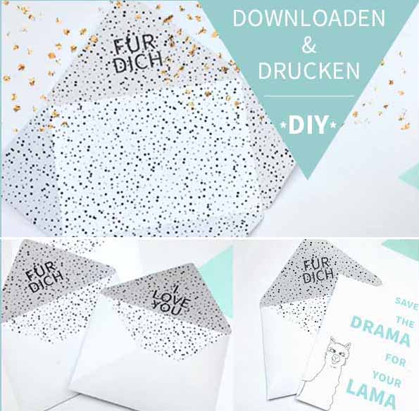 DIY BRIEFUMSCHLÄGE BASTELN IN 60 SEKUNDEN: Kostenlose Druckvorlagen für 10 außergewöhnliche Briefumschläge