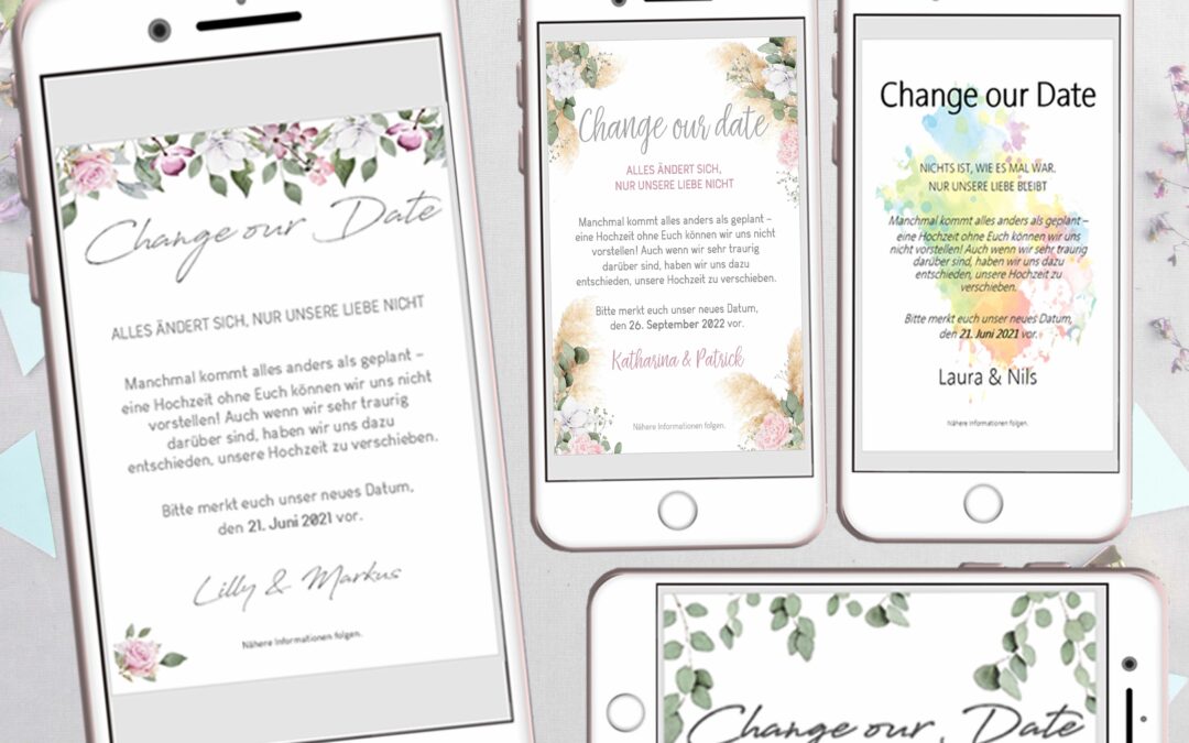 HOCHZEIT VERSCHIEBEN: In nur 15 Minuten Change the Date Karten preiswert selber machen