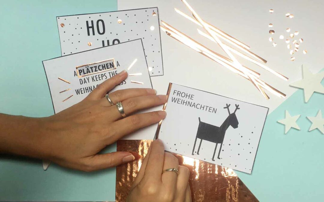 WEIHNACHTSKARTEN BASTELN – Schnelle und einfache Weihnachtsgrüße – minimalistisch, clean und stylisch!